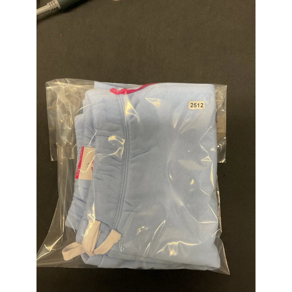 Justice Girls Sweatshorts Blue Fleece Lined Elastic Waist Size L 12/14